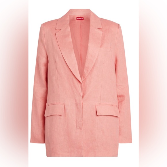 New with Tags Pink Staud Blazer Jacket Sz Large ASO Meghan Markle - Picture 1 of 4